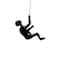 Homeroots 6" X 4" Black Resin Climbing Man Hanging Dimensional Sculpture 293218 - alternate 1
