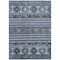 Homeroots 5' X 8' Blue Gray And Charcoal Tribal Washable Indoor Outdoor Area Rug 615399 - alternate 2