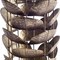 Homeroots 10" Bronze Distressed Botanical Leaf Metal Tabletop Hurricane Candle Holder 608569 - alternate 2