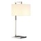 Homeroots 26" Silver Metal Square Arched Table Lamp With White Square Shade 524313 - alternate 3