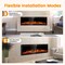 Edendirect 50 in. Wall Mount Metal Smart Electric Fireplace in Black, 4.33 in. width, 2-Heating Settings, Remote ZR-WE-50 - alternate 2