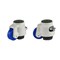 Foot Master Leveling Caster, Rachet, 75MMPolyurethane Wheel, M16x2.0P Stem, Swivel, 750kg Cap, NBR Foot Pad, IV GDR-100-S-MCN - alternate 2