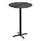 Flash Furniture Commercial 31.25" Black Faux Marble HPL Tabletop with Black Bar Height X Base ST-RD31-BKMAR-T2222B-GG - alternate 1