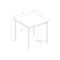 Monarch Specialties Accent Table 22"H, Side Table, Nightstand, Square, Black Laminate, Black Metal, Modern I 3827 - alternate 2