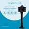 Architectural Mailboxes Calloway Adjustable Mailbox Post, Black CP00BAM - alternate 2