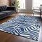Homeroots 5' X 8' Navy Blue And Ivory Animal Print Washable Indoor Outdoor Area Rug 600631 - alternate 2