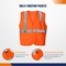 4Dock M-Size Class 2 Standard Hi-Vis Safety Vest with Pockets, 5PK SV001-M - alternate 2