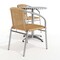 Flash Furniture Round Table Set, Aluminum, Plastic, Rattan, Stainless Steel, Grey TLH-ALUM-24RD-020BGECHR2-GG - alternate 3