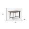 Homeroots 55" Walnut And Black Glass Rectangular Writing Desk 482431 - alternate 2