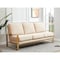 Leisuremod Jefferson Contemporary Velvet Sofa with Gold Frame, Beige JAG77BG - alternate 3