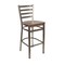 Bfm Seating Lima Ladder Back Chair - Vintage Walnut Relic Seat - Steel Frame - Clear Coat Finish 2160CVWR-CL - alternate 1