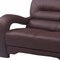 Homeroots 56in Brown And Dark Brown Faux Leather Love Seat 329512 - alternate 2