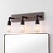 Jonathan Y Corbett 22.13" 3-Light Rustic Farmhouse Iron LED Vanity, Oil Rubbed Bronze/Brown Wood Finish JYL1325A - alternate 2