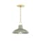 Hudson Valley Lighting Pottersville 12.5 in. Pendant Aged Brass/Ceramic Moss Crackle 1914-AGB/CMC - alternate 2