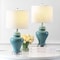 Jonathan Y Qin 22" Ceramic/Iron Classic Cottage LED Table Lamp, Jade Green, 2PK JYL6602A-SET2 - alternate 3