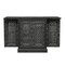 Homeroots 28in Black Solid Wood Carved Floral Bar Cabinet With Two Doors And One Drawer 727846 - alternate 2