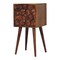 Homeroots 24" Brown Solid Wood Two Drawer Nightstand 701737 - alternate 2