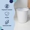 Happimess Axel Modern Minimalist Hammered Steel 2 Gal Waste Bin, Matte White, 2PK HPM1110D-SET2 - alternate 2