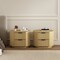 Manhattan Comfort Olivia Nightstand in Natural Oak and Black - Set of 2 2-NS010-NO - alternate 1
