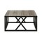 Homeroots 35" Black Steel Square Coffee Table 521996 - alternate 2