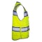 Dome75 Hi-Vis Heavy Duty Safety Vest MD Class ANSI/ISEA 107-2020 Class 2 , Reinforced Front Zipper 1 OV6124 - alternate 2