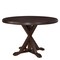 Homeroots 48" Espresso Rounded Solid Manufactured Wood Pedestal Base Dining Table 517760 - alternate 1