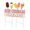Signmission Ice Cream Treats Yard Sign & Stake outdoor plastic coroplast window, C-DC-2436-Ice Cream Treats C-DC-2436-Ice Cream Treats - alternate 1