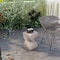 Leisuremod Onyx Twisted Square Fiberstone Side Table, Tree Bark Texture, Fully Assembled OST14CR - alternate 3