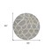 Homeroots 8' Gray Ivory And Beige Round Abstract Washable Indoor Outdoor Area Rug 600536 - alternate 2