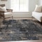 Homeroots 5' X 8' Charcoal Gray And Silver Abstract Washable Indoor Outdoor Area Rug 587891 - alternate 2