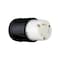 Pass & Seymour Turnlok Locking Connector, 2 -Pole, 30 A, 250 V, IP20, NEMA: NEMA L6-30R, Black/White L630CCCV3 - alternate 2