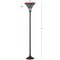 Jonathan Y Dragonfly Tiffany-Style 71" Torchiere LED Floor Lamp, Bronze/Red JYL8002A - alternate 2