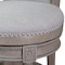 Homeroots 30" Gray Solid Wood and Linen Bar Height Swivel Bar Chair 534314 - alternate 2