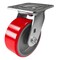 Hyw Products Heavy Duty Caster 5in Red Polyurethane on Cast Iron Wheel, Swivel 40-50S-A1-PC(R) - alternate 1