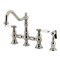 Kingston Brass Bridge Kitchen Faucet with Brass Sprayer, Polished Nickel KS3276BPLBS - alternate 1