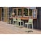 Homeroots Set of Four 26" Green Heavy Duty Plastic Low Back Outdoor Counter Height Bar Chairs 565369 - alternate 3