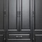 Homeroots 71" Black Wood Six Door Two Drawer Combo Dresser 617968 - alternate 2