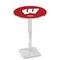 Holland Bar Stool Co 36" Chrome Wisconsin "W" Pub Table, 36" dia. Top L217C3636Wisc-W - alternate 1