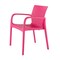 Homeroots Set of Two Fuchsia Heavy Duty Plastic Outdoor Stacking Dining Chairs, 2PK 565200 - alternate 3