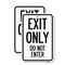 Signmission Exit Only Do Not Enter 3, 18'' X 24'' 2 Signs, Heavy Gauge Aluminum, 2PK A-1824-2PACK-24035 - alternate 1