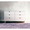 Homeroots 59" White Scoop Handle Six Drawer Double Dresser 490832 - alternate 3