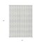 Homeroots 5' X 8' Silver And Ivory Geometric Washable Indoor Outdoor Area Rug 577110 - alternate 2