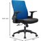 Leisuremod Brio Modern Office Chair with Adjustable Swivel Cotton Upholstered Task Chair BO60BU - alternate 2