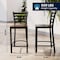 Flash Furniture HERCULES Black Ladder Back Metal Restaurant Counter Stool - Cherry Wood Seat XU-DG697BLAD-24-CHYW-GG - alternate 2