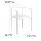 Flash Furniture HERCULES Series 1000 lb. Capacity White Plastic Cafe Stack Chair, PK5 5-RUT-418-WH-GG - alternate 2