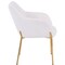 Leisuremod Zaire Collection Modern Dining Chair, Gold Legs and White Boucle ZDCB52W - alternate 2