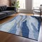 Homeroots 5' X 8' Blue Gray And Ivory Abstract Washable Indoor Outdoor Area Rug 600955 - alternate 1