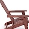 Homeroots 35" Brick Red Heavy Duty Plastic Adirondack Chair 530695 - alternate 3