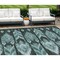 Homeroots 8' X 10' Teal Blue Aqua And Charcoal Southwestern Washable Indoor Outdoor Area Rug 587833 - alternate 1