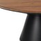 Homeroots 40" Brown and Black Solid Wood and Iron Round Pedestal Coffee Table 597053 - alternate 2